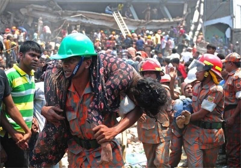 تلفات فروپاشی ساختمان در بنگلادش به 413 نفر افزایش یافت