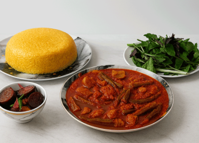 طرز تهیه خورشت بامیه با رب انار، خوش طعم و عطر